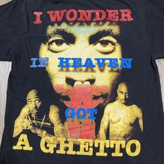 Tupac Shirt L 90s 00s Y2k 2pac All Over AOP Rapper Hip-hop Album Bootleg Rap Tee