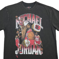 Michael Jordan Shirt Men’s Medium Faded Black Nike Jumpman Rap Tee Hip Hop NBA