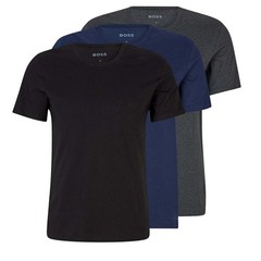 BOSS Mens T-Shirts Crew Neck Shirt Short Sleeve Choice of Colour Pure Cotton 3 Pack