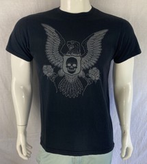VANS Rare Numbered 18 of 600 Eagle Skull Rose Black Mike Giant T Shirt, Men’s M
