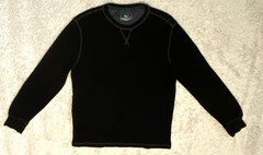 G.H. Bass Co. Men’s Long Sleeve Pullover Waffle Henley Shirt Black Size XL
