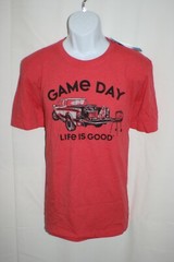 Life is Good Game Day T-shirt Mens Sz M Truck Dog BBQ Red Black ~ NWT