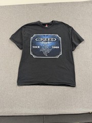 2009 Creed Tour T-Shirt Mens XL Black Band Rock Music Graphic Tee Dad Rock