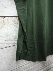 Krisp Shirt Big Mens Big 4XL Olive Green Zipper Sides Crewneck Slim Fit Long New