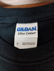 Gildan Ultra Cotton Black T Shirt with Silver Reflective Hi Vis Trim New Small