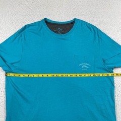 Tommy Bahama Relax T-Shirt Mens Large Teal Blue Pocket Marlin Logo 233-TB2024