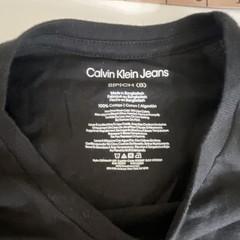 Calvin Klein Jeans Men’s S Black Cotton Knit Logo Crew Neck Long Sleeve T-Shirt