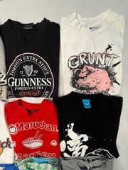 Lot Of 12 Vintage 80s 90s Y2k T-Shirts Sizes XS Sm Med Humor Beer Hard Rock Etc