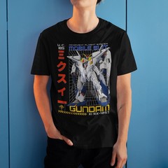 Gundam RX-105E T-Shirt Minovsky Flight System Mecha Anime Graphic Tee