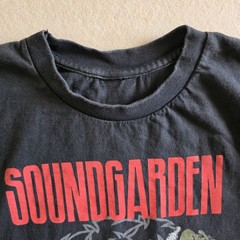 Soundgarden Badmotorfinger 1991 Tour Print Tshirt Faded Black L