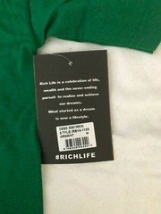 Rich Life T Shirt Dollar Money Wire Short Sleeves Green White Tee Graphic Top