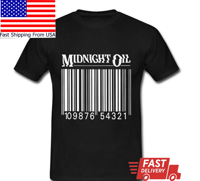 Vintage Midnight Oil Band Cotton Black All Size Men Women Classic Shirt BG2094