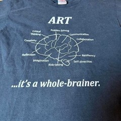 Bayside Mens Art Whole Brainer Graphic T-Shirt Black Small Made in USA
