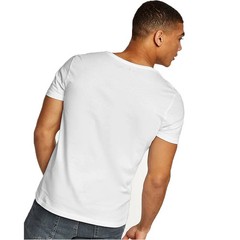 Men’s Deep V-Neck T-Shirt, Cotton Fitness Leisure Tops, Solid Color Europe Size