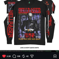 Graveyard Goods 2XL Long Sleeve Tee Hellraiser The Puzzle Box Unworn Sealed