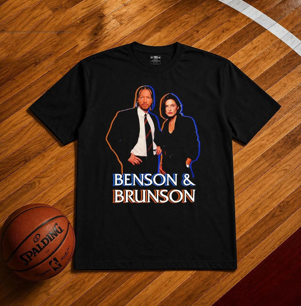 New York Basketball Fan Parody T-Shirt Blue Orange Benson Brunson Graphic Tee