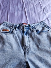 EMPYRE Straight Light Wash Blue Denim Jeans 5-Pocket Button Zip Men’s