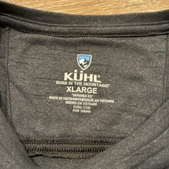 Kuhl Mens T Shirt Grey Size XL Tapered Fit Short Sleeve Heather