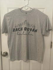 Zach Bryan Burn Burn Burn Grey T-Shirt Size XL Unisex Tee Country Music
