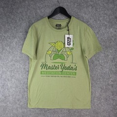 Star Wars Shirt Mens Large Green Short Sleeve Crew Neck Yoda NEW 14064