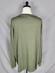 Galaxy Men’s 5XL Green Waffle Thermal T-shirt Long Sleeve Cotton/Polyester