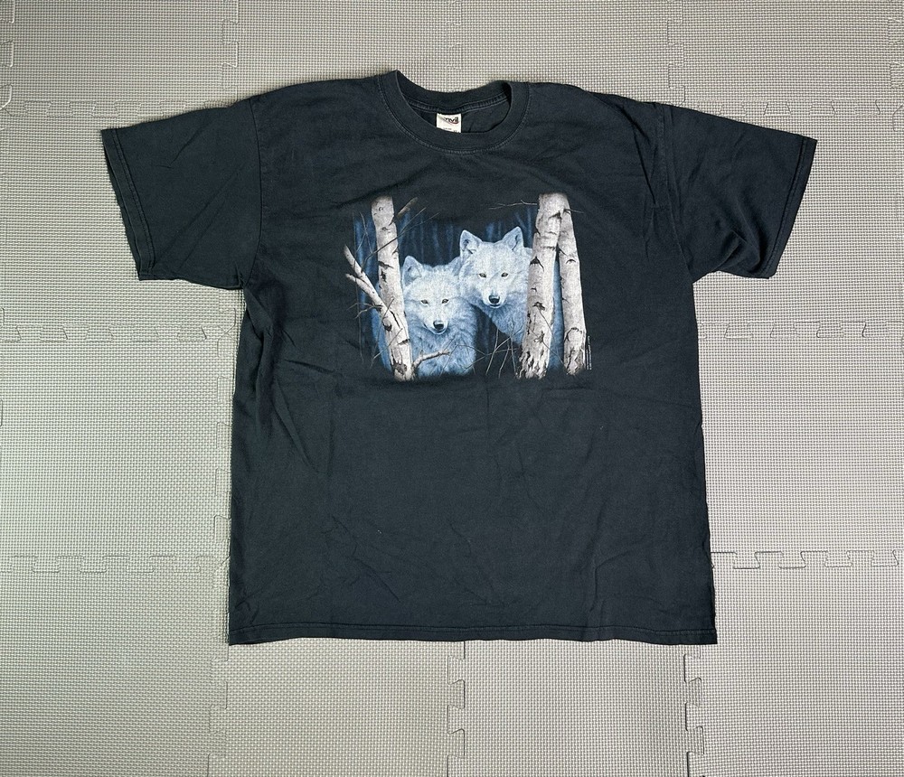 Vtg Anvil Wolves Wolf T-shirt Mens XL Frentner 2002 Y2K Cotton
