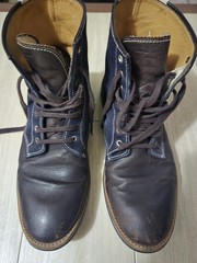 Paul Smith Navy Brown High-cut Boots Size 7 Japan