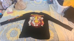 Capcom Street Fighter II Black Long Sleeve Graphic Tshirt Size L Large