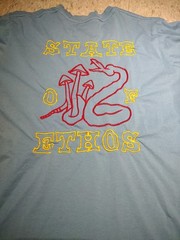 State of Ethos Moto Embroidered Mushroom Tee Shirt Men’s S FMX Motocross Apparel
