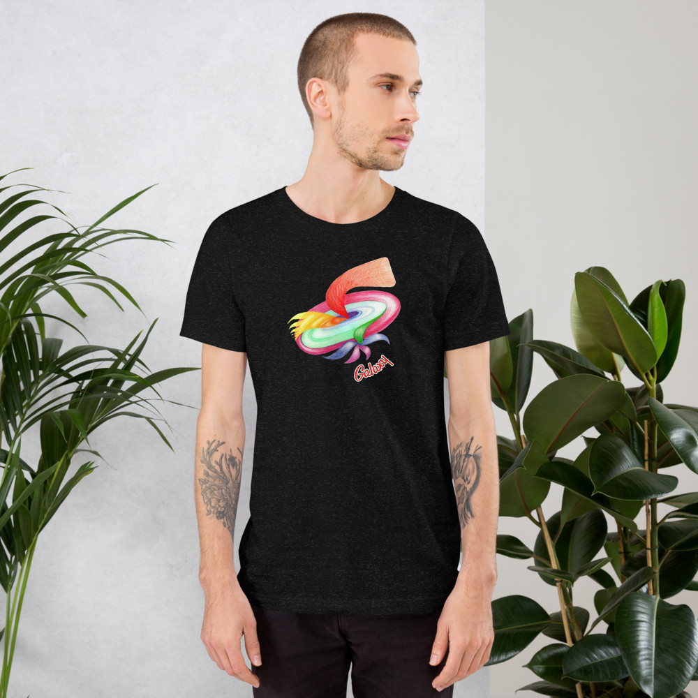 Galaxy Art T-Shirt Hand Drawn Line Art Tee Minimalist Abstract Unisex Design