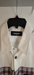 DSQUARED2 Men’s Colorblock Plaid Button Down Shirt Size 52 Made in Italy