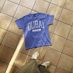Dubai UAE Classic Varsity Style T-Shirt Tourist Blue Tee, T-Shirt