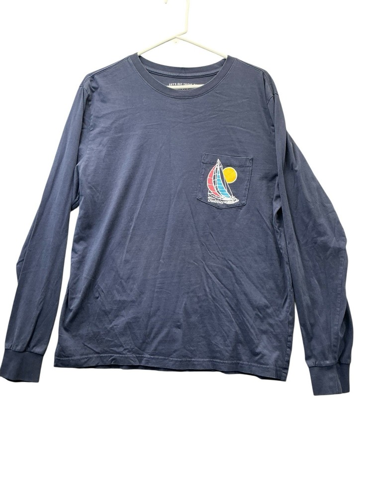 Chubbies “The Weekend Has Arrived” Long Sleeve Performance Shirt Blue Sz. Large