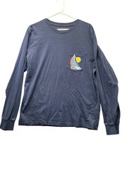Chubbies “The Weekend Has Arrived” Long Sleeve Performance Shirt Blue Sz. Large