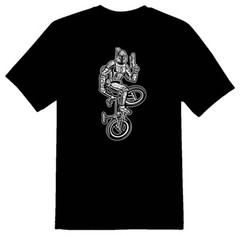Street Bob warrior gun bmx stunter shirt black or white