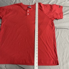 Vintage 90s Bike Blank Henley Button Red T Shirt Sz XL Made In USA Single Stitch