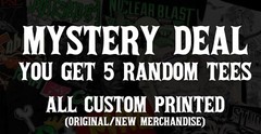 T-SHIRT LOT 5-PACK ROCK HEAVY METAL PUNK BANDS STREETWEAR MIX SIZES SMALL TO 4XL