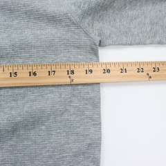 Polo Ralph Lauren Waffle Knit Thermal Hoodie Shirt Mens Medium Gray 1/4 Zip