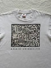 Vintage Keith Haring T Shirt 90s Annie Leibovitz Portrait Made In USA Large