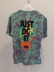Nike Max90 Just Do It Basketball Shirt Small Green Purple Tie-Dye Hawaiian Theme