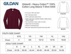 Gildan® – Heavy Cotton™ 100% Cotton Long Sleeve T-Shirt 5400, 5400b