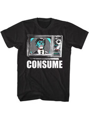 T-Shirt Homme “They Live Consume TV” – Tee Décontracté à Col Rond Toutes