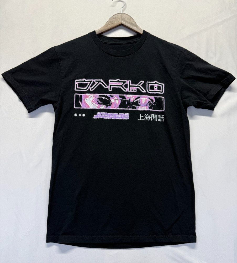 Darko Us Merch Shanghai T Shirt Mens Small Black Graphic Print Gorpcore Anime