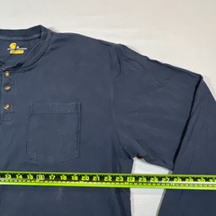 Carhartt Dearborn Henley T Shirt Men XL Cotton Loose Long Sleeve Rib Knit Collar