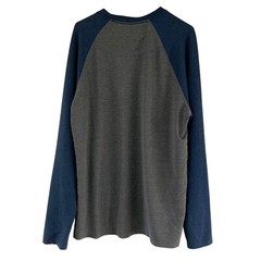 Orvis Gray/Blue Crewneck Long Sleeve Pullover T-Shirt Size L Embroidered Logo