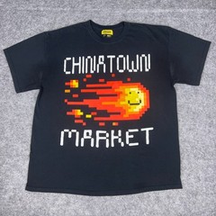 Chinatown Market Shirt Mens XL Black Smiley Fireball Arcade Logo Streetwear Tee