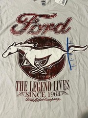 Ford Mustang Shirt Mens Large Gray Athletic Fit Legend Lives 1964 Graphic Tee