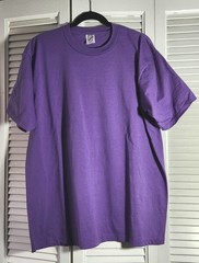 Vintage Jerzees Blank Purple T Shirt XL 50/50 Cotton/Poly Blend