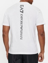 Emporio Armani White Men’s Cotton EA T-Shirt stripe prnit Size M*L*XL*2XL,3XL