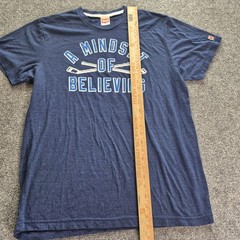 Homage T Shirt Mens Size Large Blue A Mindset Of Believing Graphic Short Sleeve